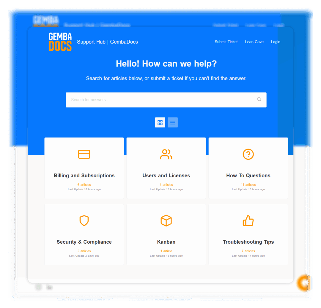 GembaDocs Support Hub