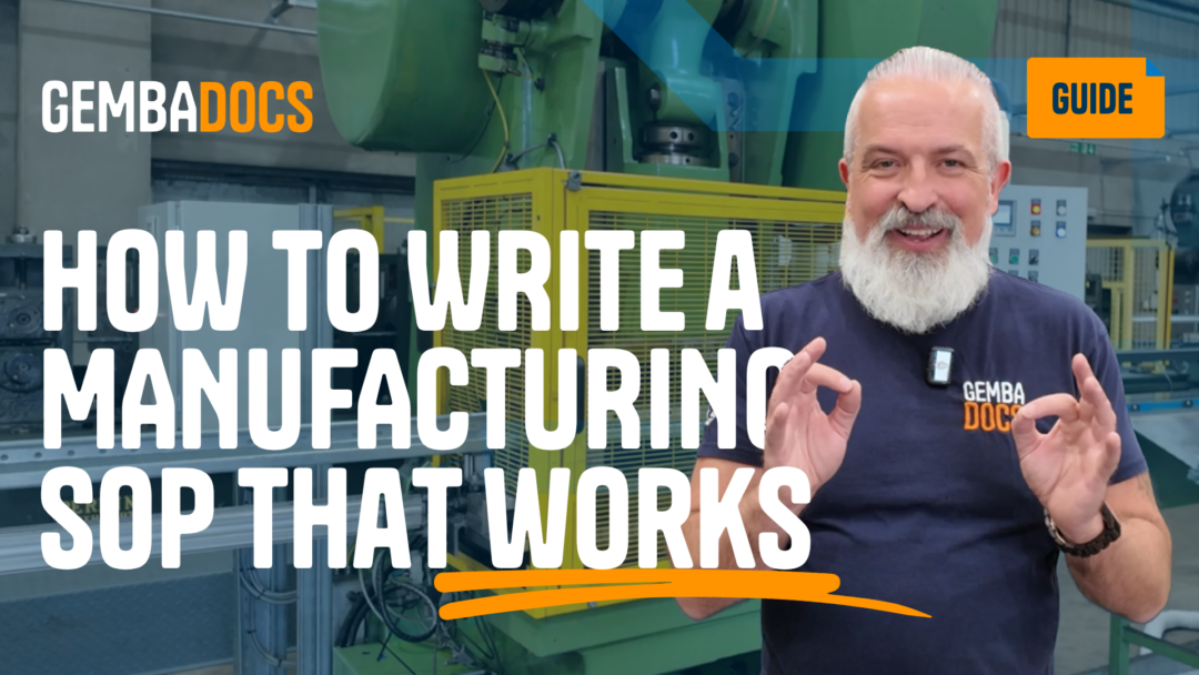 HOW TO WRITE A MANUFACTURING SOP